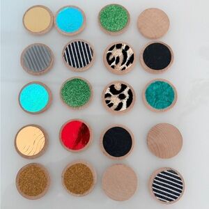 Wooden Coin Matching Set Montessori Toys Game with different textures